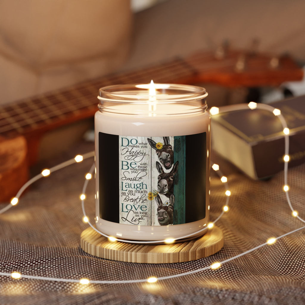 Scented Soy Candle, 9oz, donkey farmhouse decor - Simply Glow Ohio