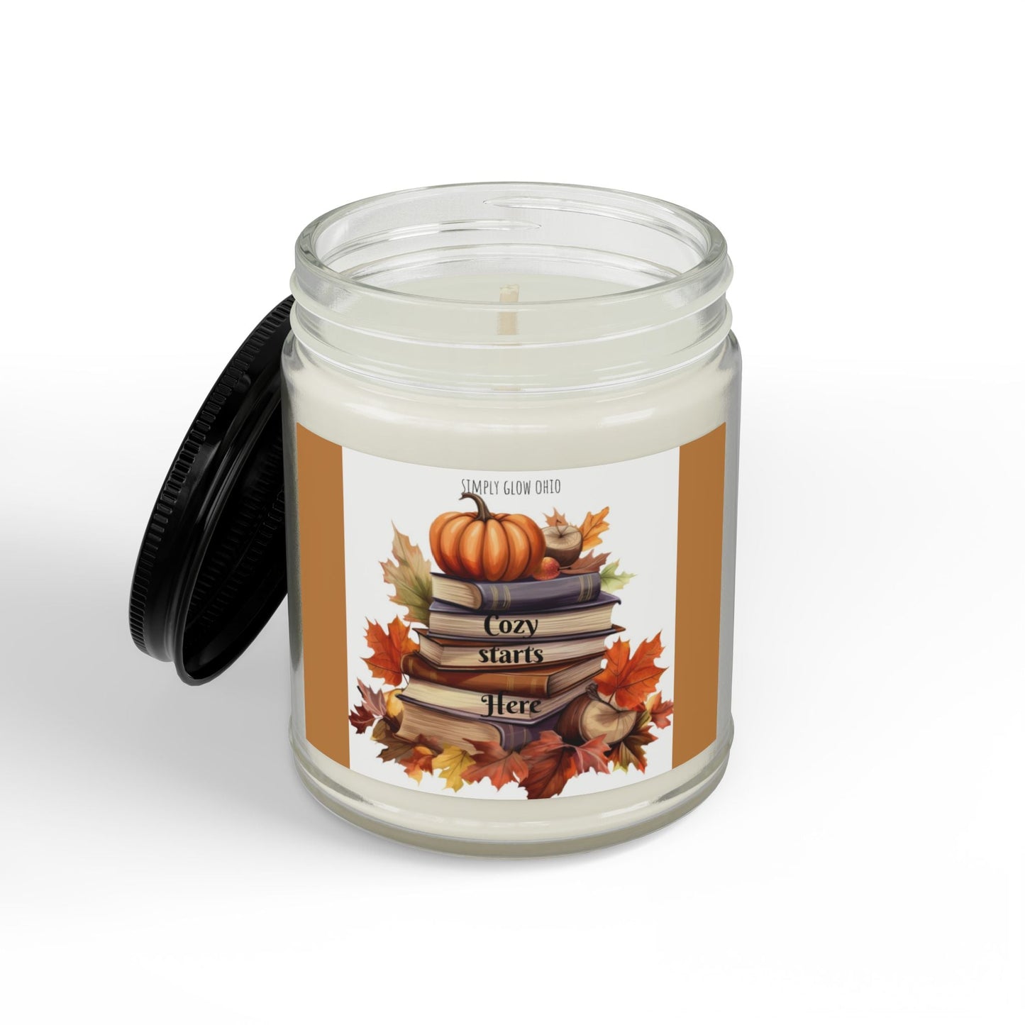 Scented Soy Candles with Black Lid, (4 and 9oz) - Simply Glow Ohio