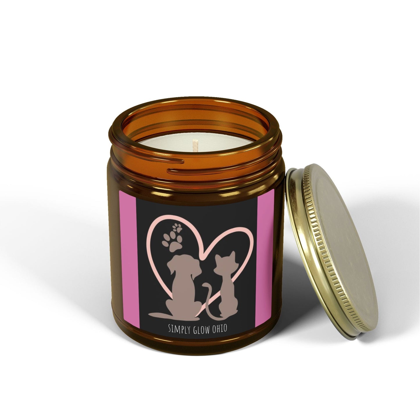 Scented Candles, Coconut Apricot Wax (4oz, 9oz) - Simply Glow Ohio
