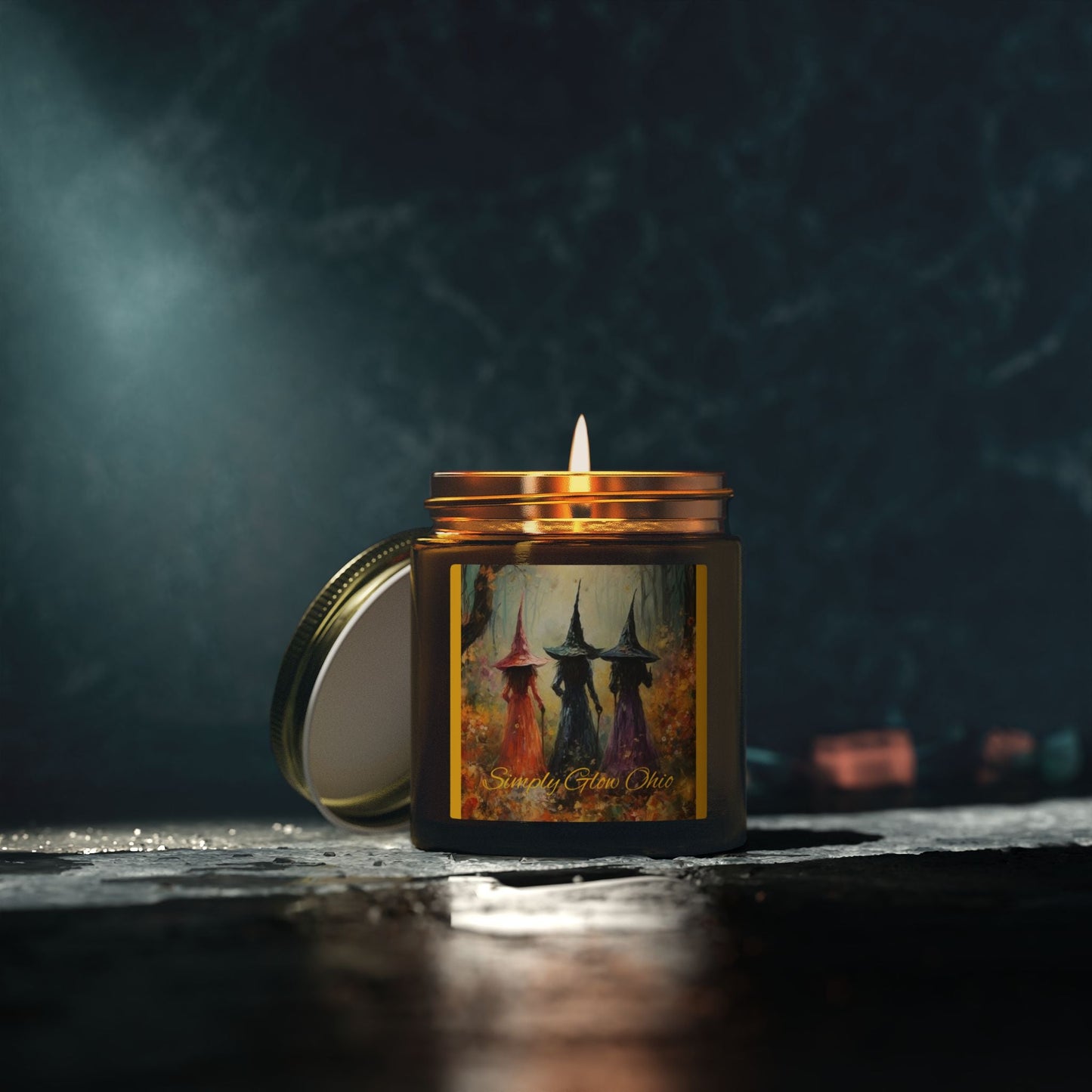 Scented Candles, Coconut Apricot Wax (4oz, 9oz) Halloween - Simply Glow Ohio
