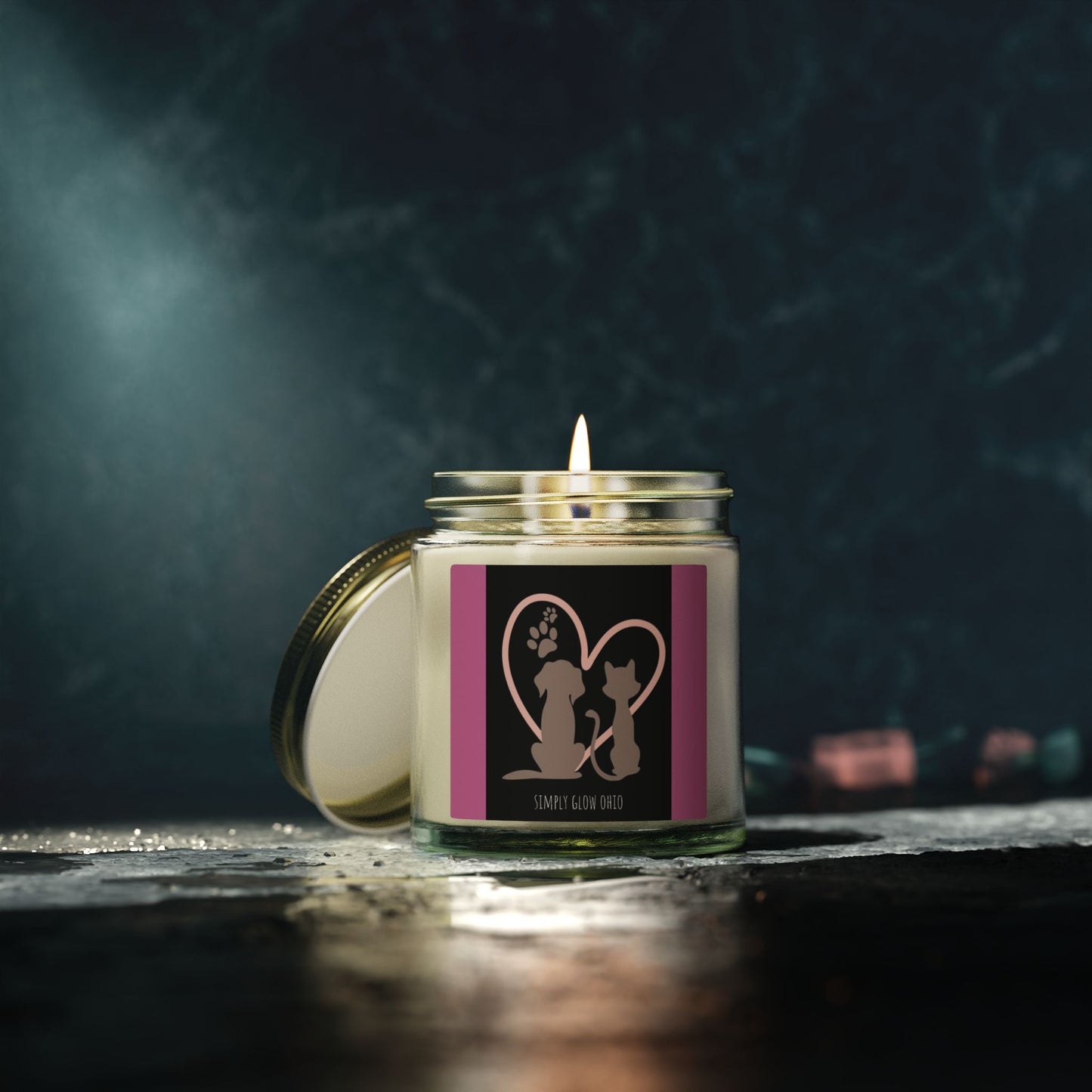 Scented Candles, Coconut Apricot Wax (4oz, 9oz) - Simply Glow Ohio