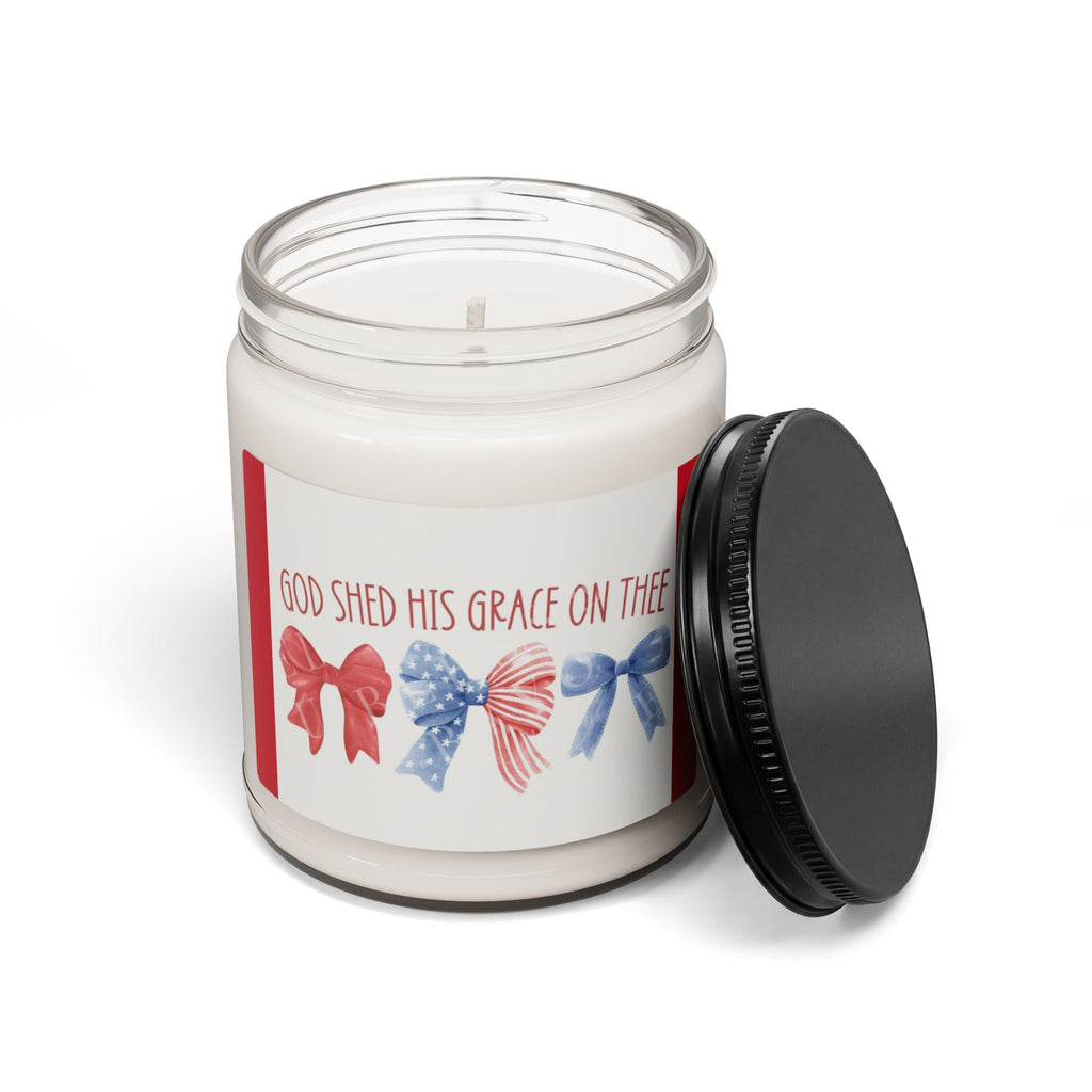 Scented Soy Candle, 9oz, God shed his grace on thee, Military, July 4th - Simply Glow Ohio