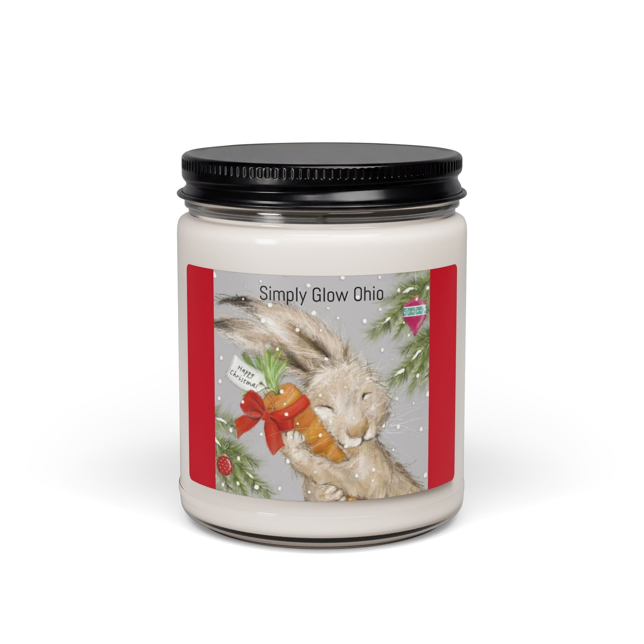 Scented Soy Candle, 9oz, Christmas, winter, home decor - Simply Glow Ohio