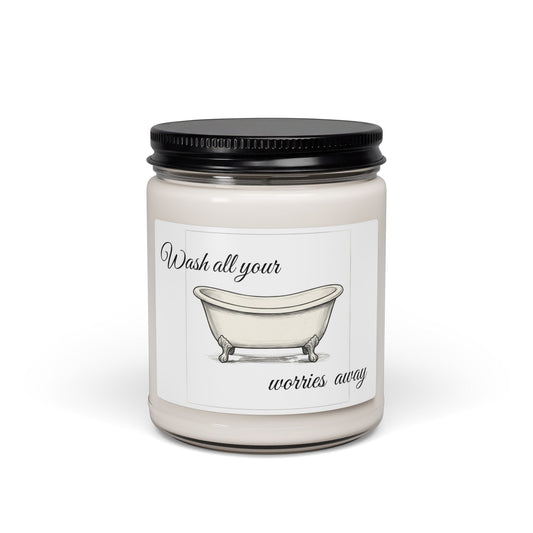 Clawfoot Bathtub soy candle | Wash All Your Worries Away jar candle - Simply Glow Ohio