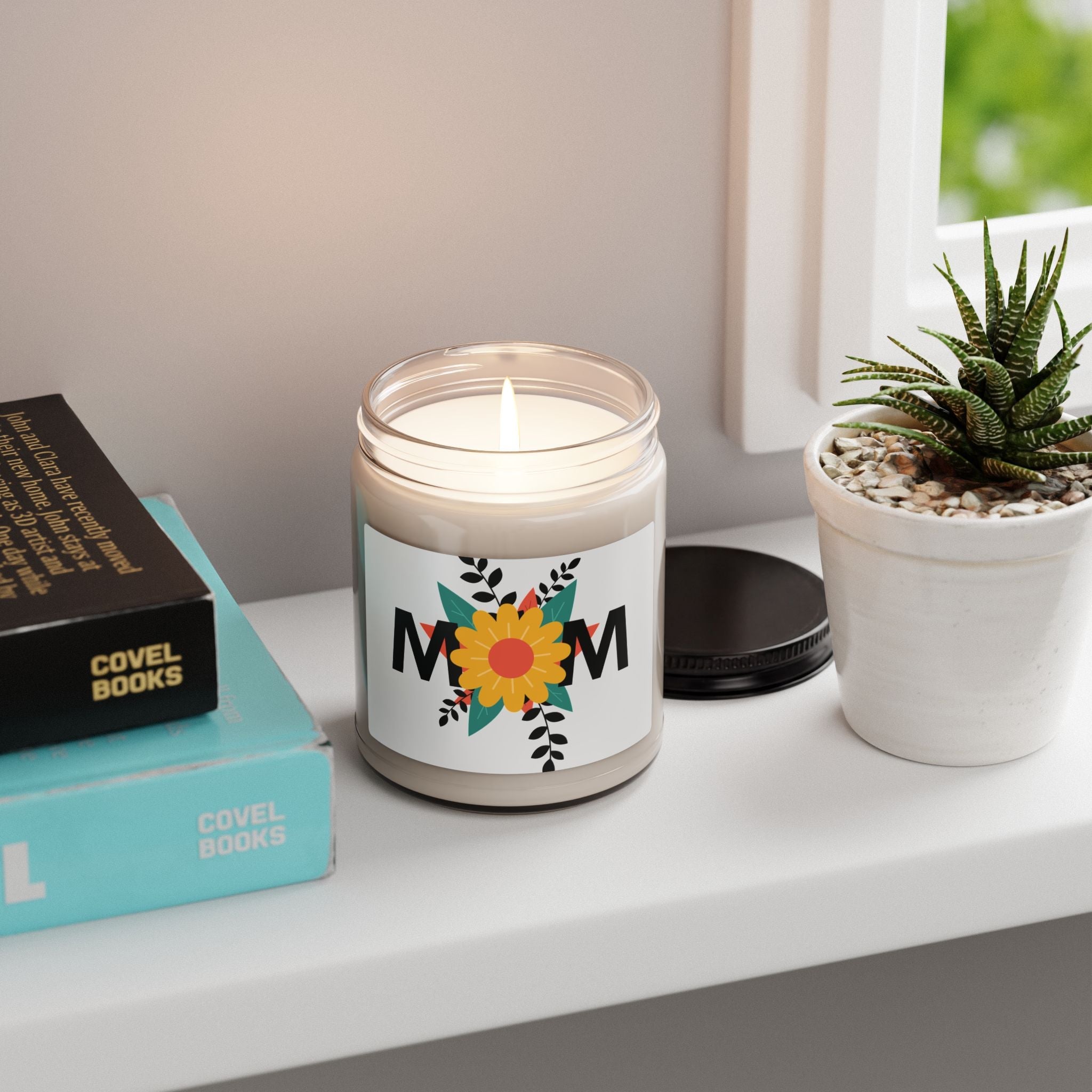 Sunflower MOM Candle | Scented Soy Candle, 9oz - Simply Glow Ohio