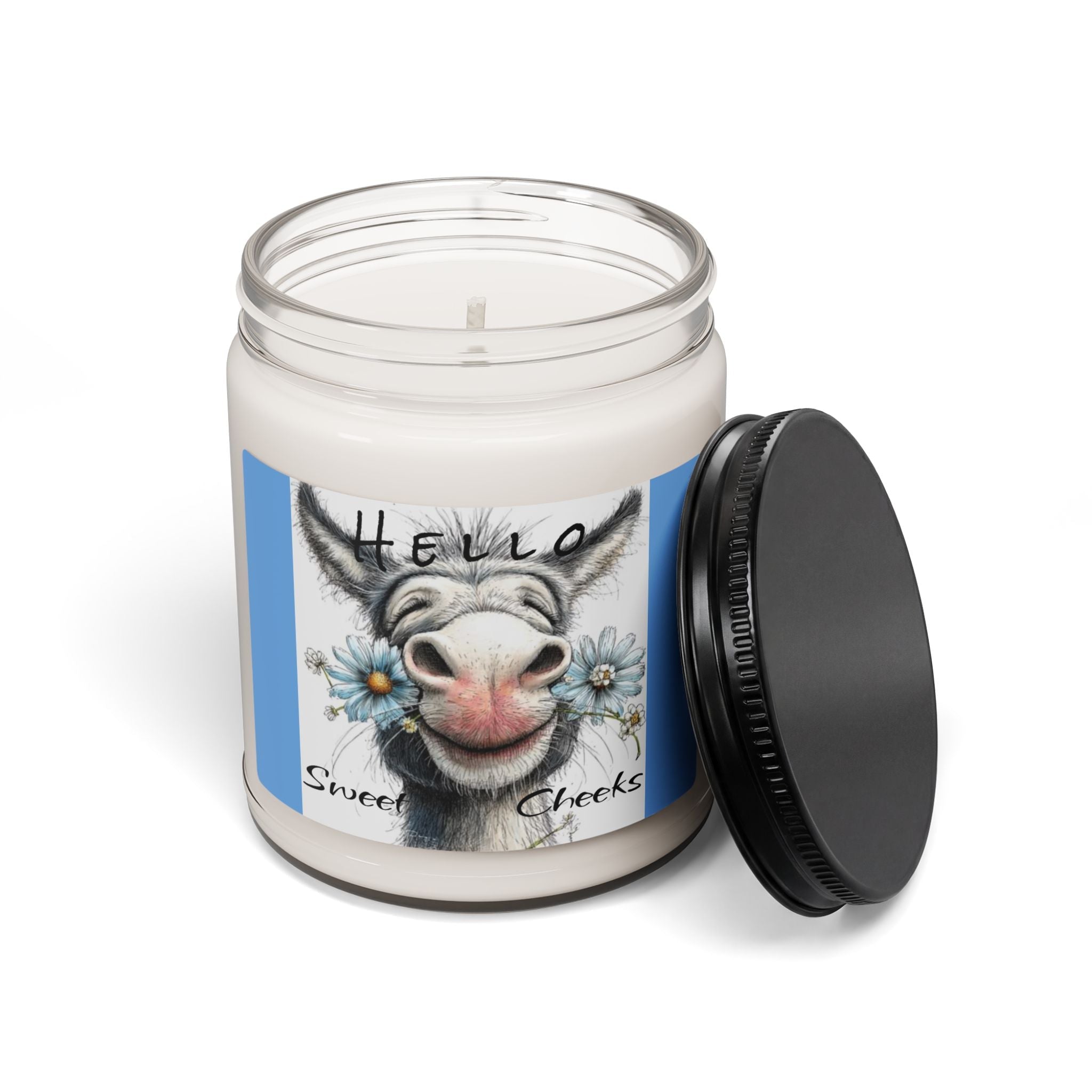 Scented Soy Candle, 9oz, donkey, farmhouse decor - Simply Glow Ohio