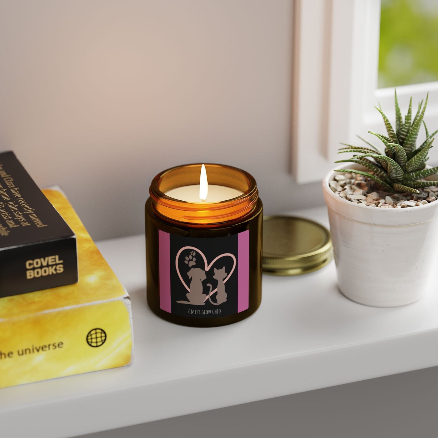 Scented Candles, Coconut Apricot Wax (4oz, 9oz) - Simply Glow Ohio