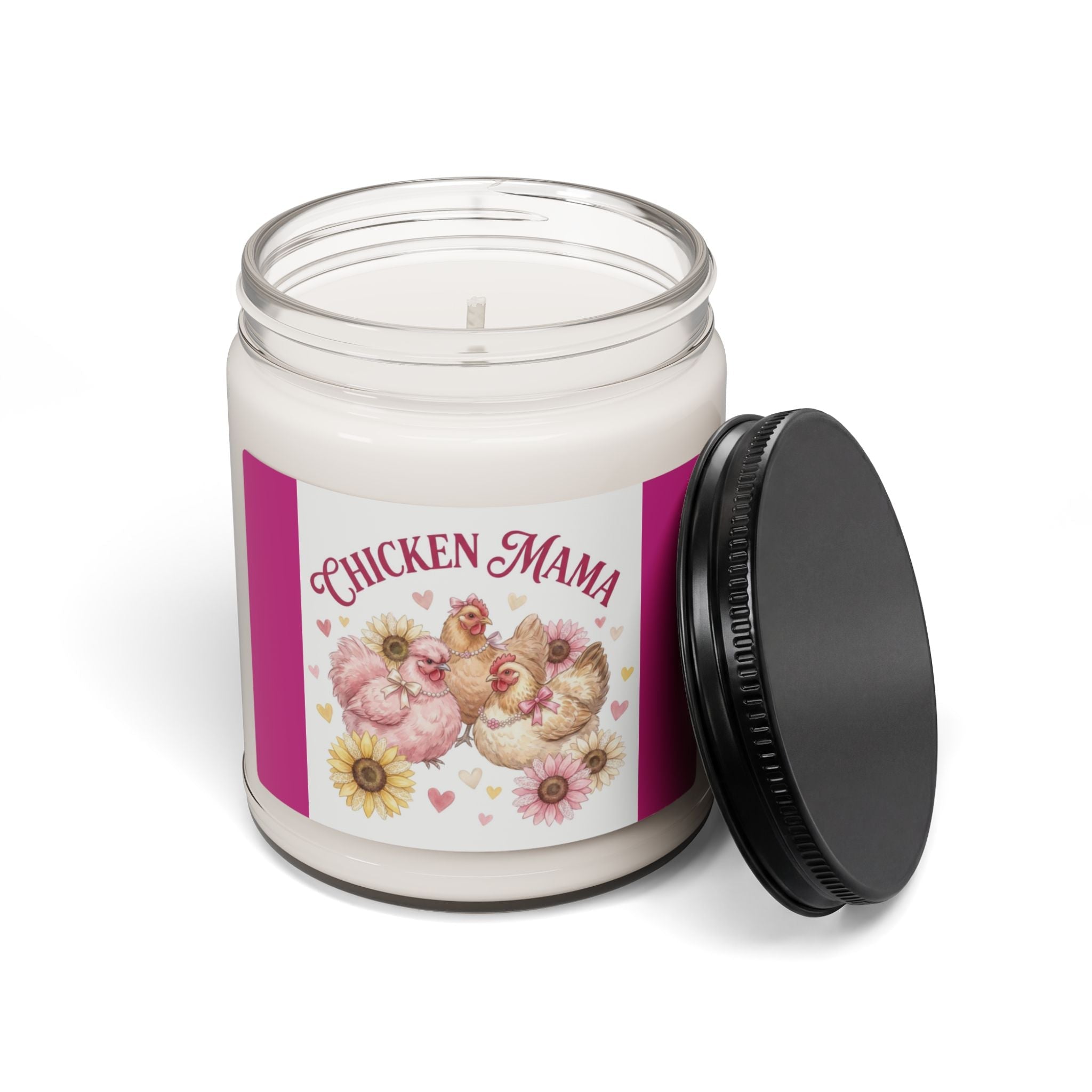 Scented Soy Candle, 9oz, chicken farmhouse decor - Simply Glow Ohio