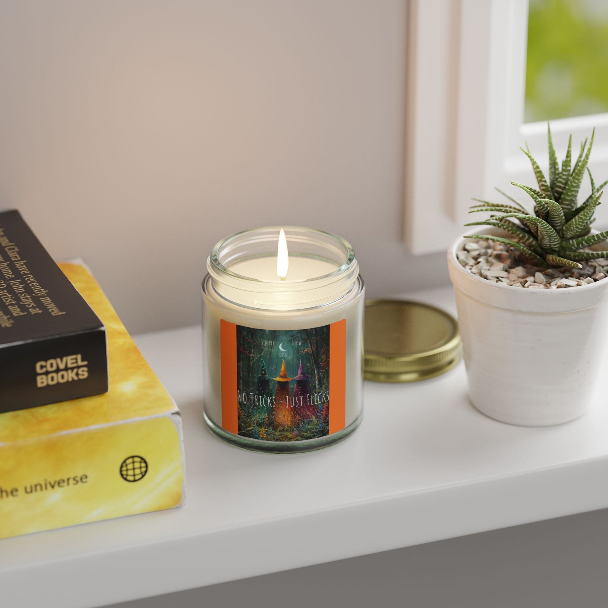Scented Candles, Coconut Apricot Wax (4oz, 9oz) Halloween - Simply Glow Ohio