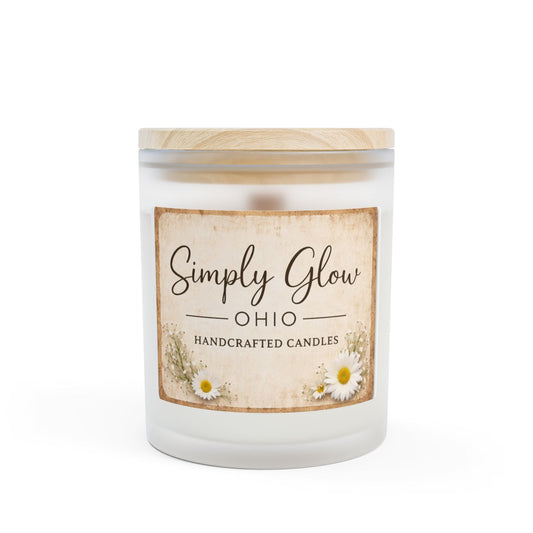 Frosted Glass Candle, 11oz - Simply Glow Ohio