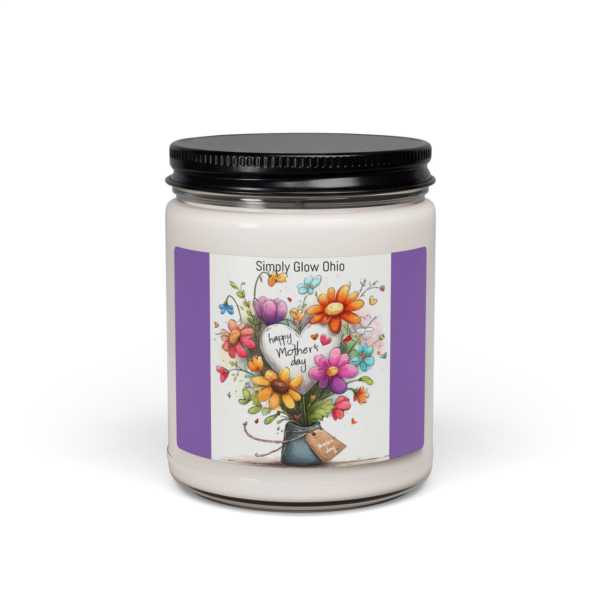 Scented Soy Candle, 9oz, Mother’s Day design - Simply Glow Ohio