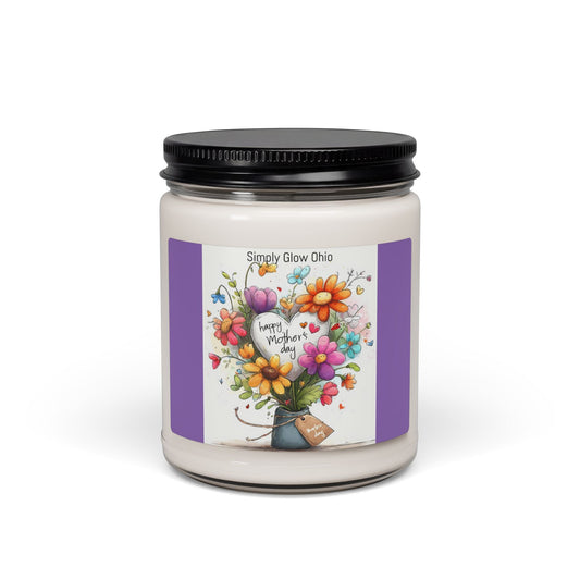 Scented Soy Candle, 9oz, Mother’s Day design - Simply Glow Ohio