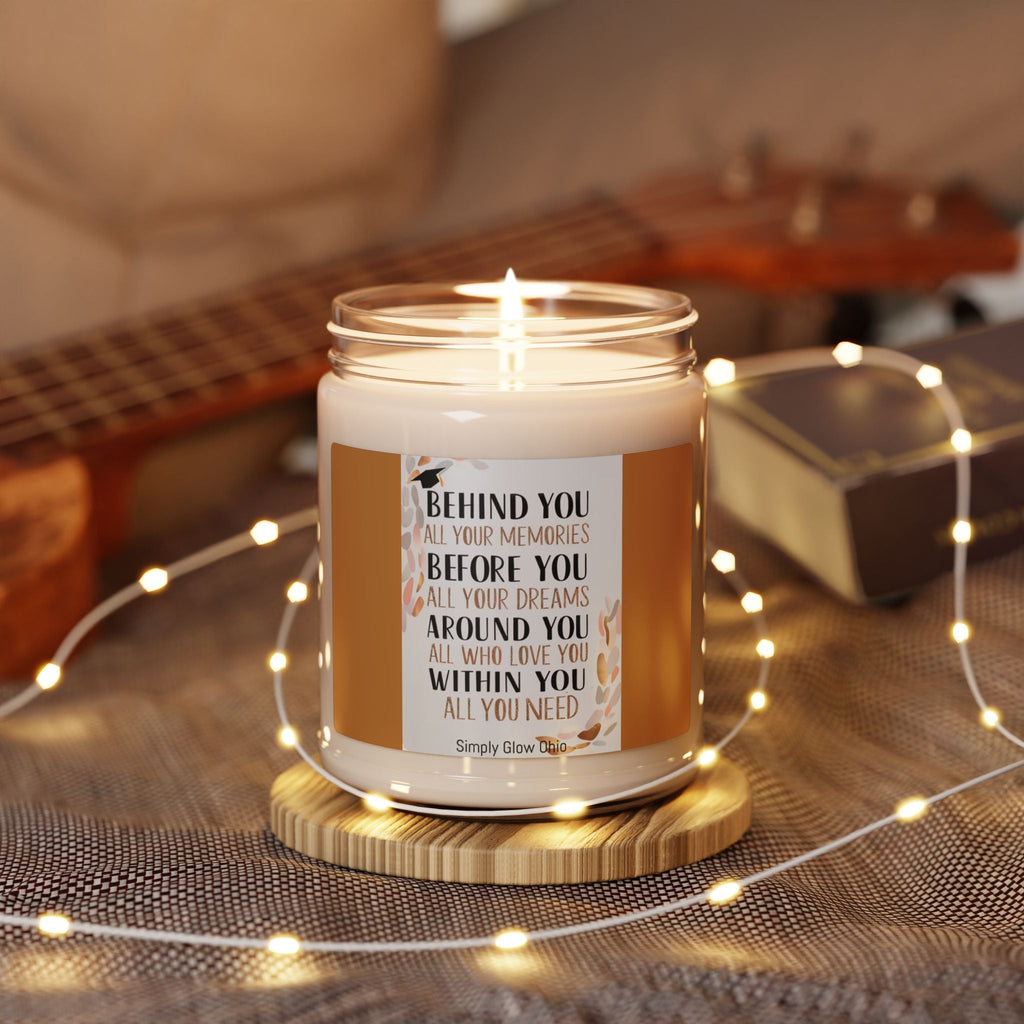 Scented Soy Candle, 9oz, graduation, inspired words - Simply Glow Ohio
