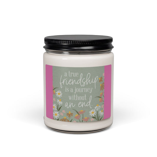 Scented Soy Candle, 9oz, Friendship Quote design - Simply Glow Ohio