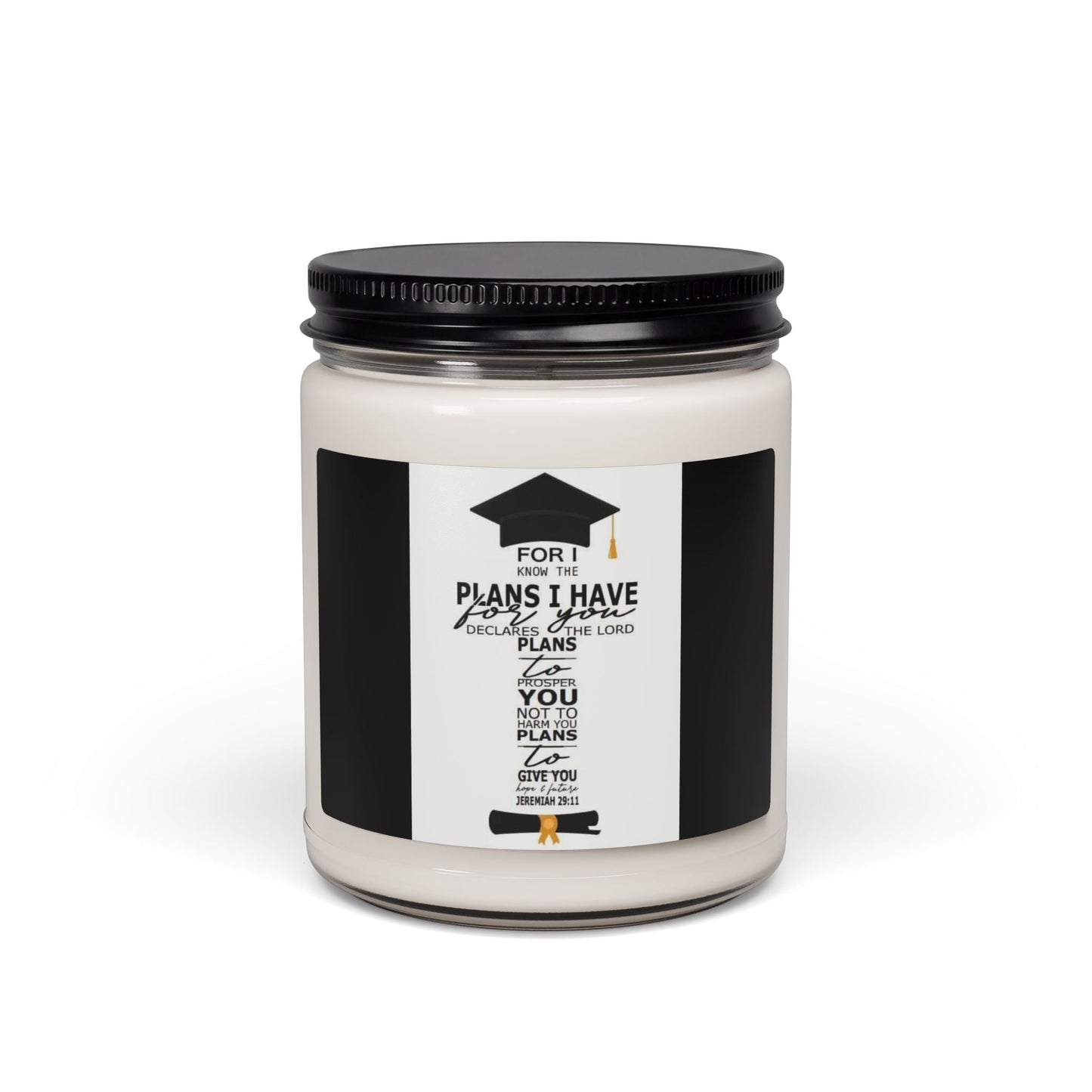 Scented Soy Candle, 9oz, graduation custom design - Simply Glow Ohio
