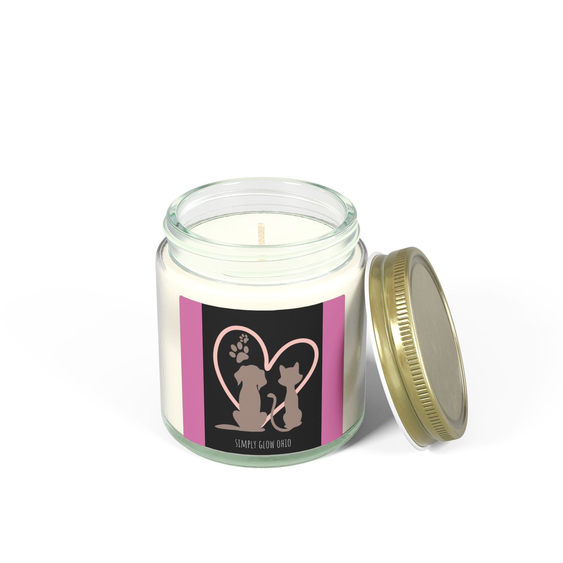 Scented Candles, Coconut Apricot Wax (4oz, 9oz) - Simply Glow Ohio