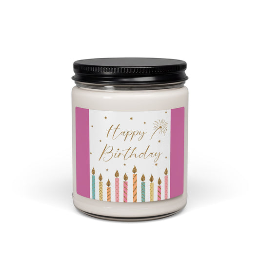 Scented Soy Candle, 9oz, Happy Birthday, gift - Simply Glow Ohio
