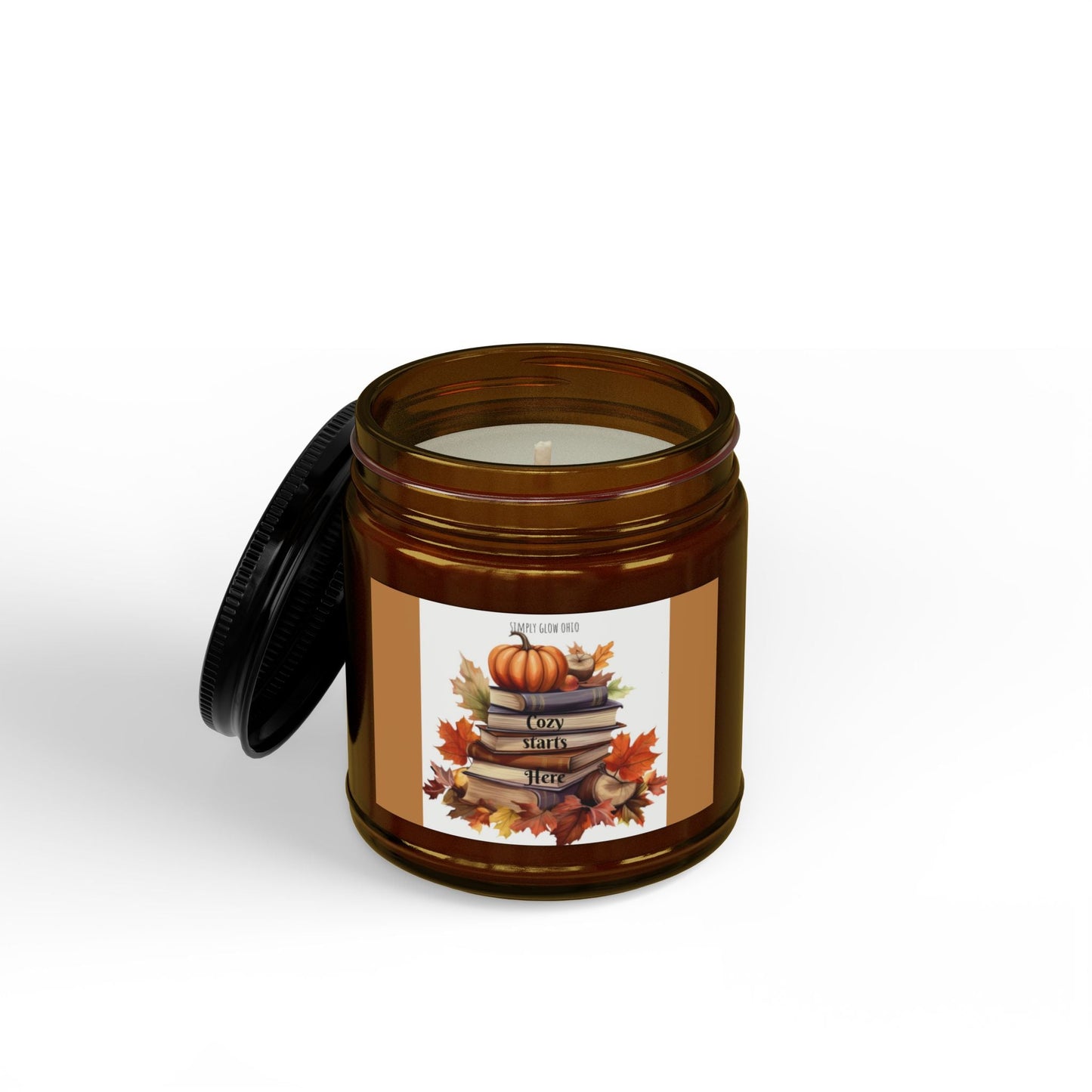 Scented Soy Candles with Black Lid, (4 and 9oz) - Simply Glow Ohio