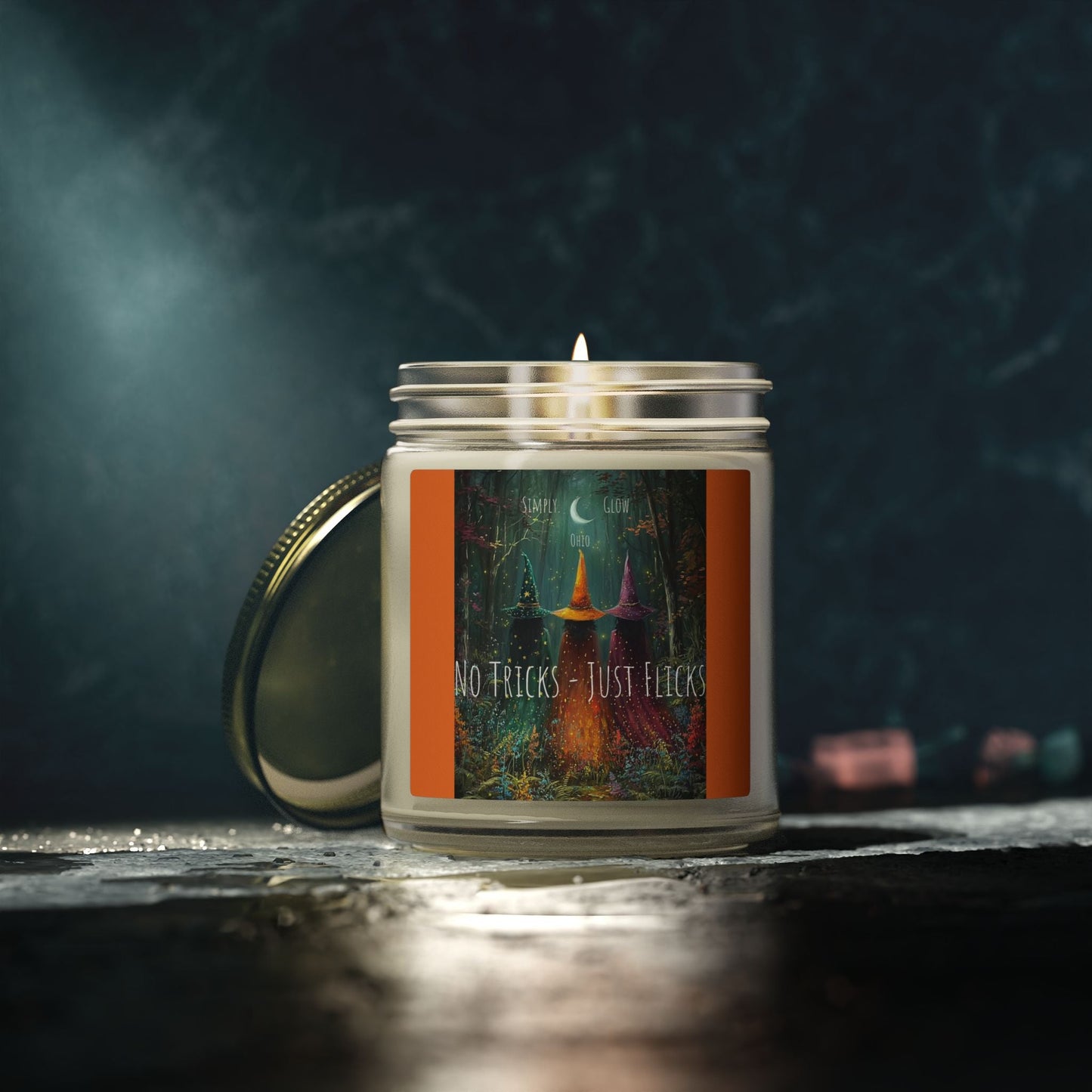 Scented Candles, Coconut Apricot Wax (4oz, 9oz) Halloween - Simply Glow Ohio