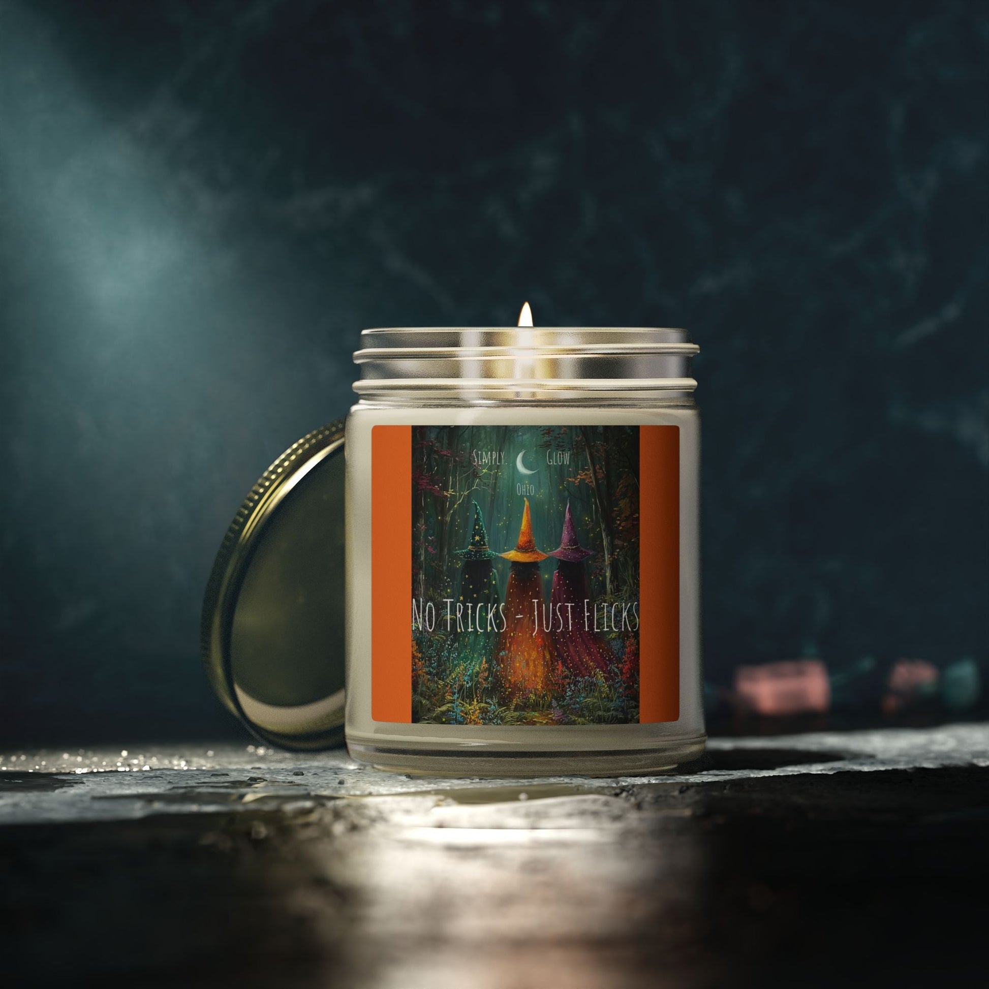 Scented Candles, Coconut Apricot Wax (4oz, 9oz) Halloween - Simply Glow Ohio