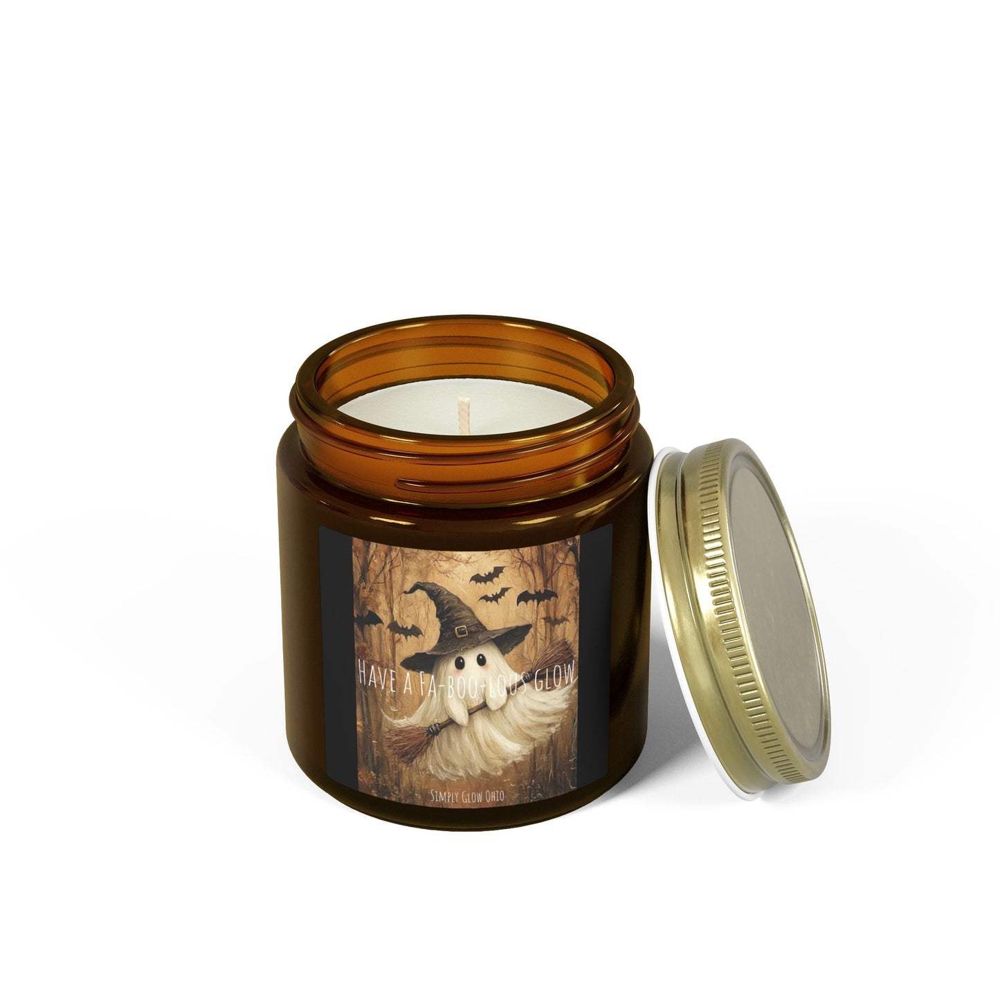 Scented Candles, Coconut Apricot Wax (4oz, 9oz) Halloween - Simply Glow Ohio