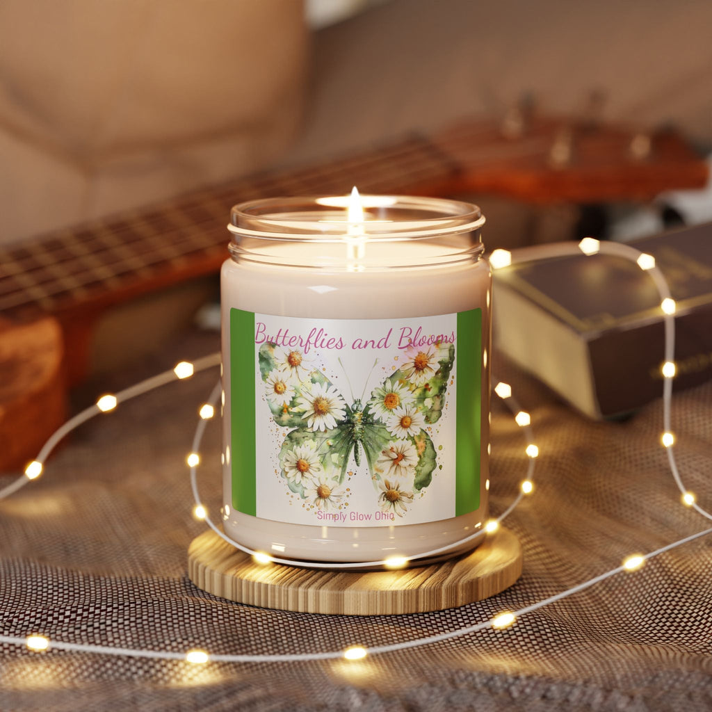 Scented Soy Candle, 9oz, Spring butterfly, home decor - Simply Glow Ohio