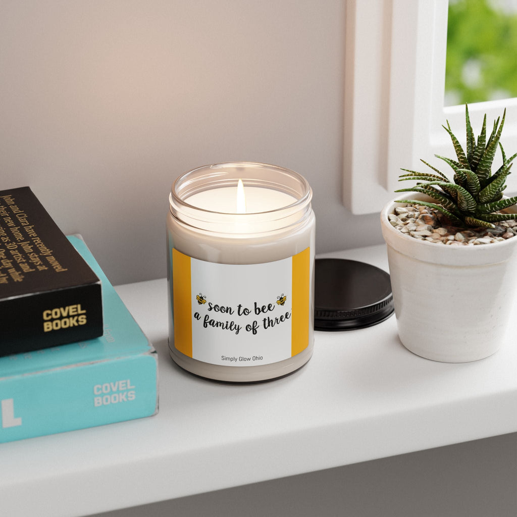 Scented Soy Candle, 9oz, Soon to be a family of 3, new baby design - Simply Glow Ohio