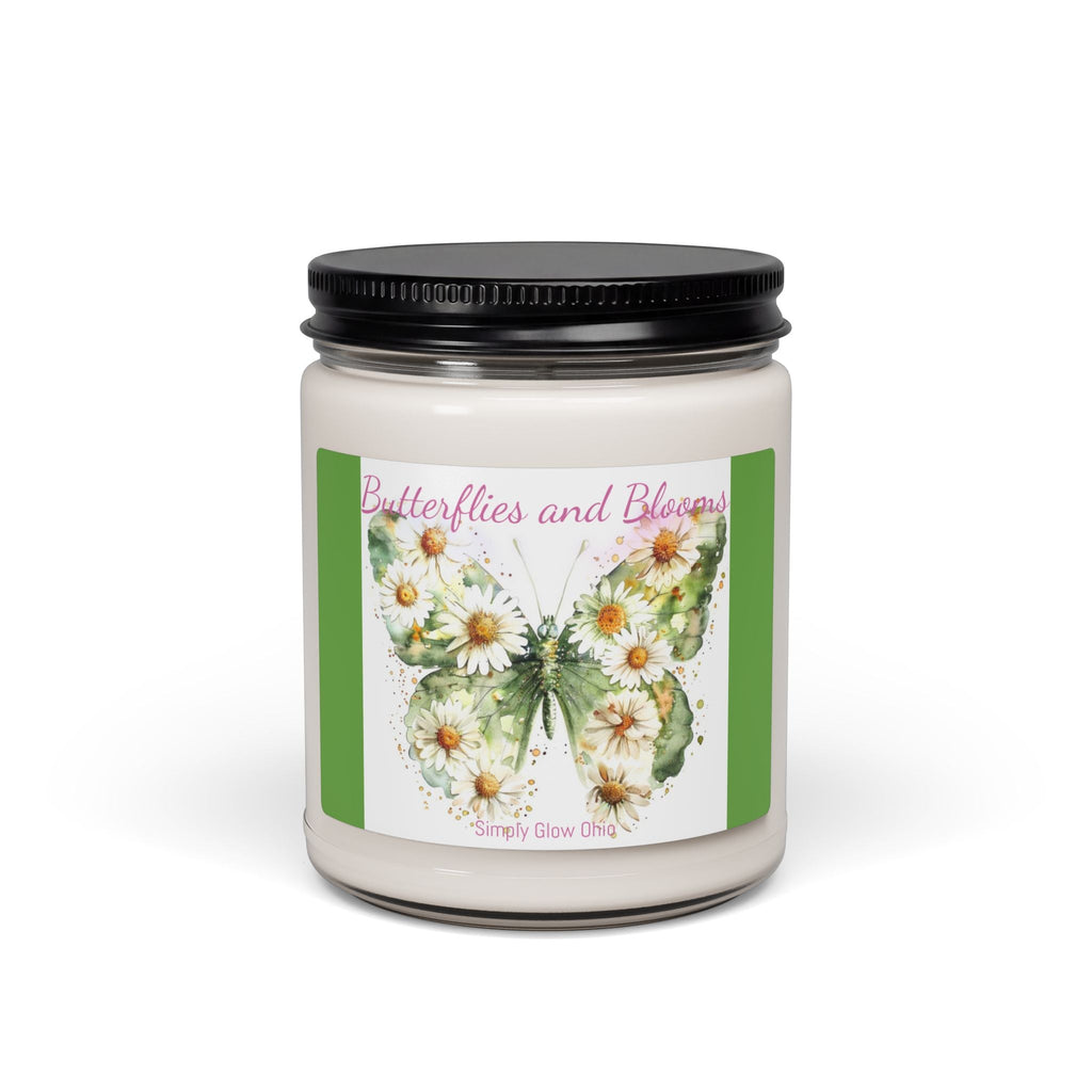 Scented Soy Candle, 9oz, Spring butterfly, home decor - Simply Glow Ohio