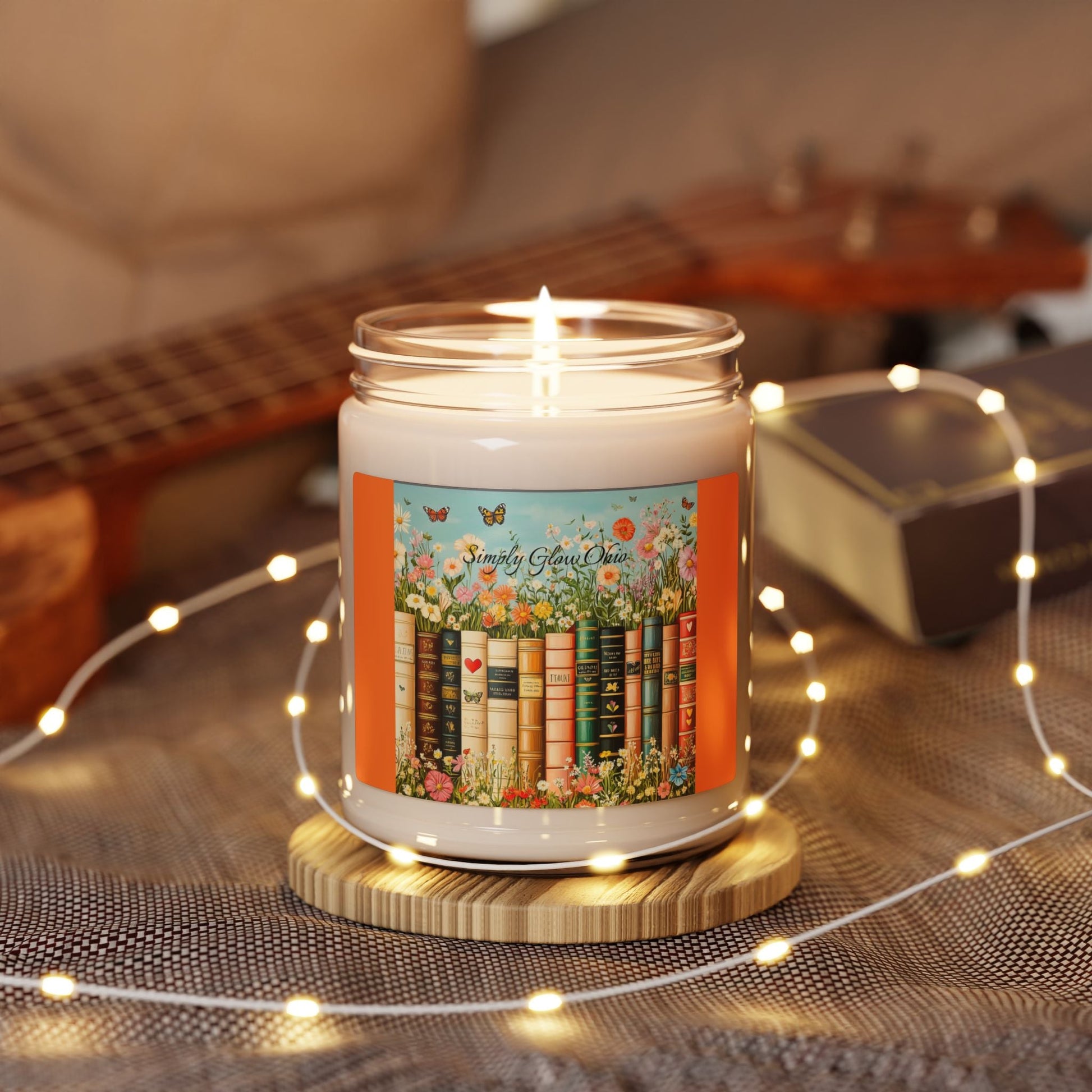 Scented Soy Candle, 9oz book lovers, book decor, home decor - Simply Glow Ohio