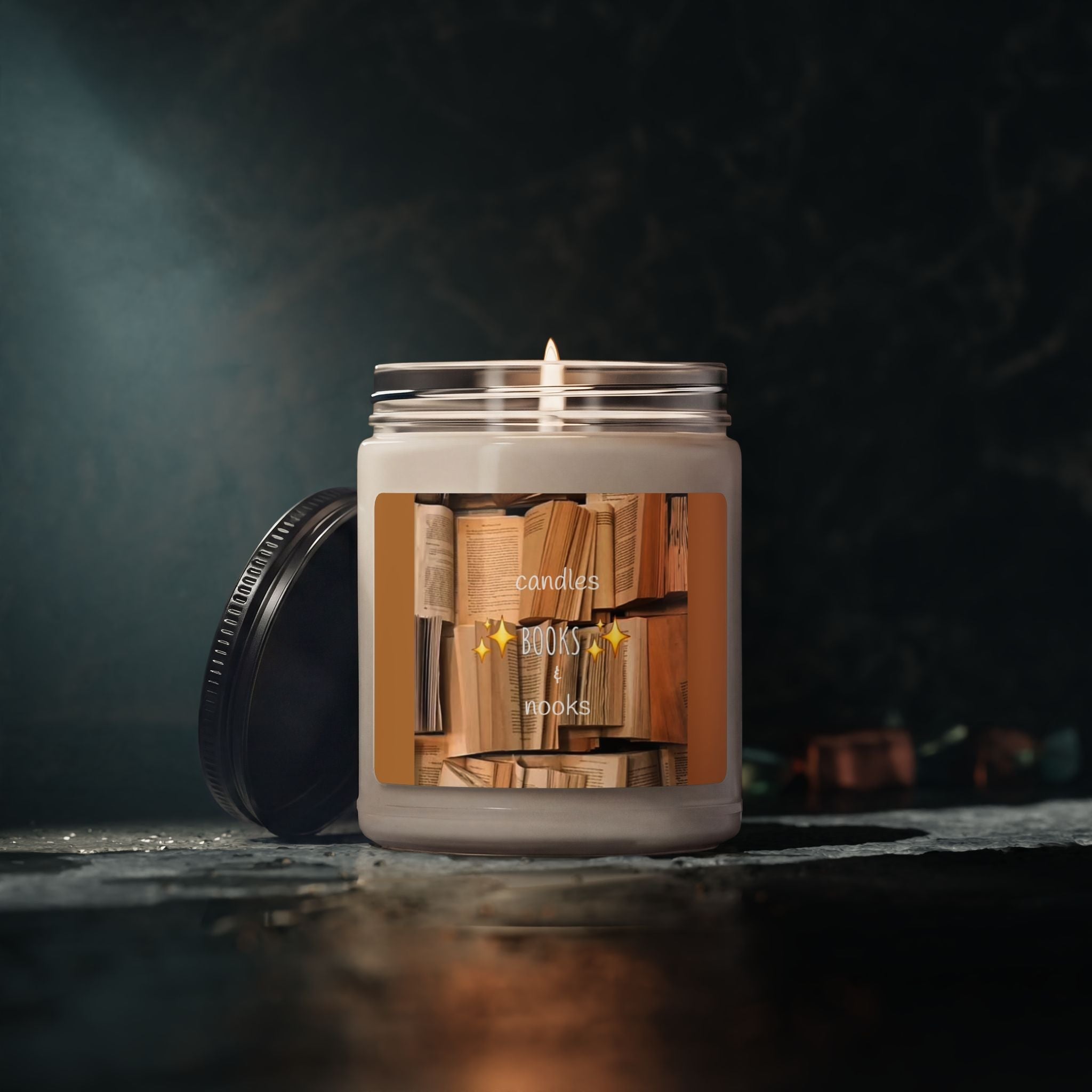 Bookshelf Aesthetic Candle Scented Soy Candle | 9oz Book Lover Home Decor - Simply Glow Ohio