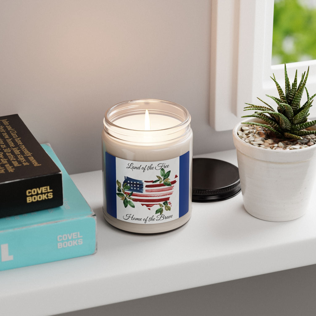Scented Soy Candle, 9oz, patriotic, American flag, home decor - Simply Glow Ohio